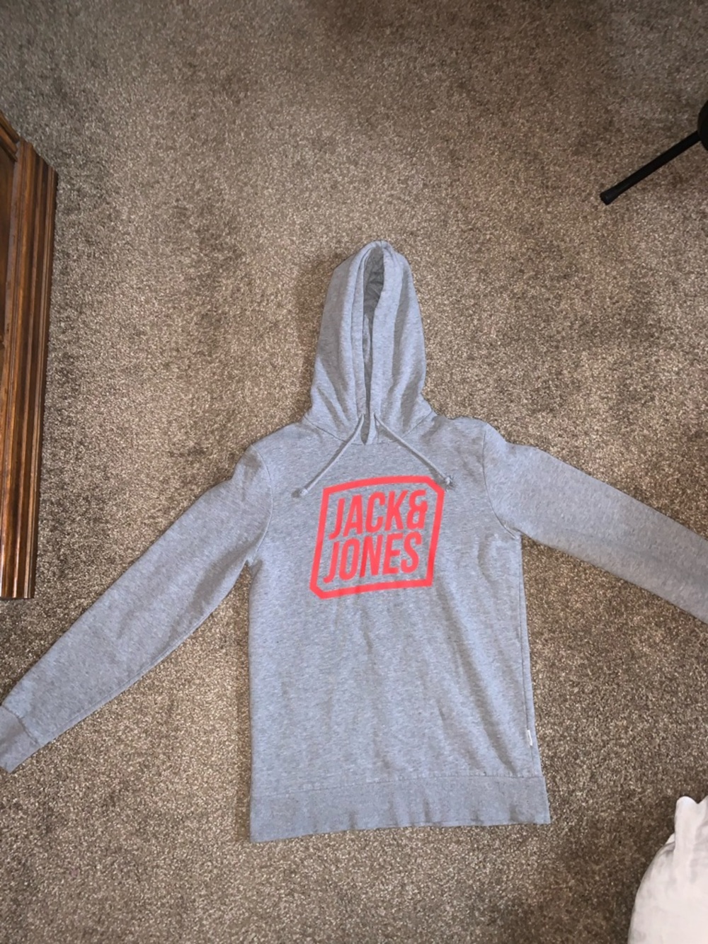 Jack & Jones Core Light Gray Pullover Hoodie
